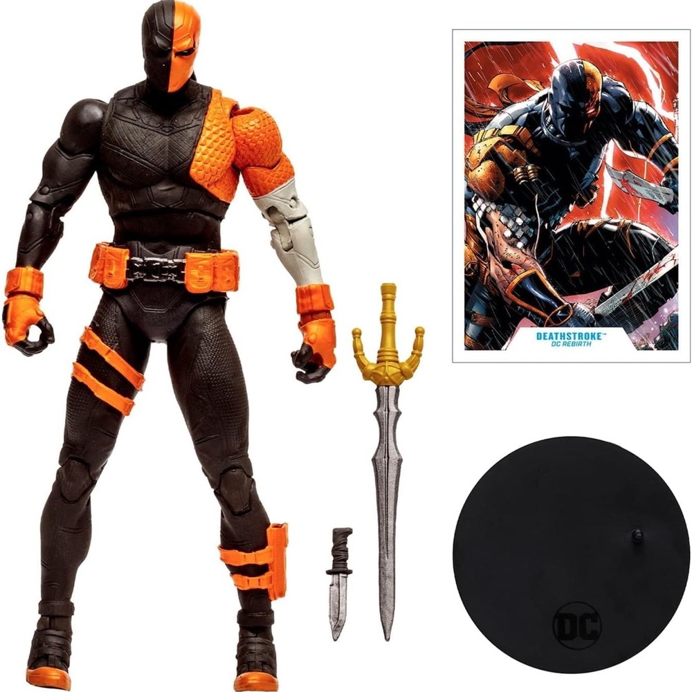 7” Deathstroke Action Figure with Sword, Card, and Stand by McFarlane Toys - Picture 4 of 8